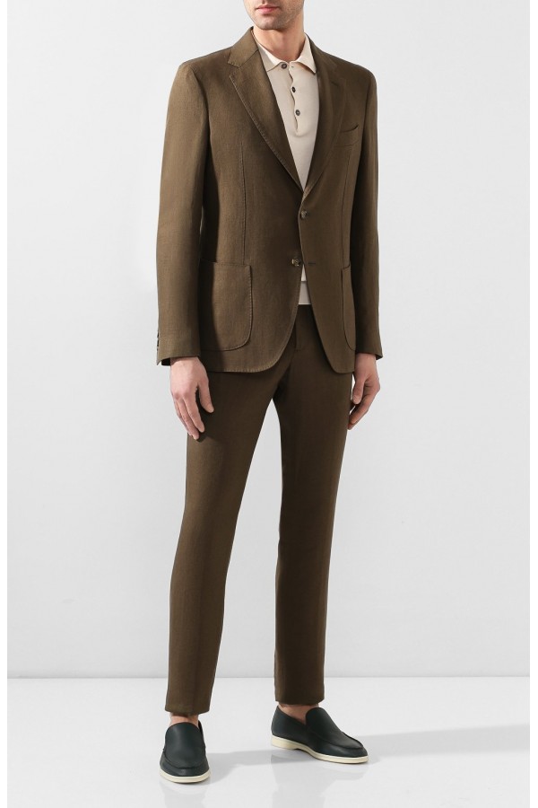 Кожаные лоферы Summer Walk графитовые