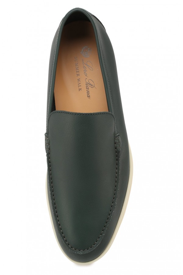 Кожаные лоферы Summer Walk графитовые