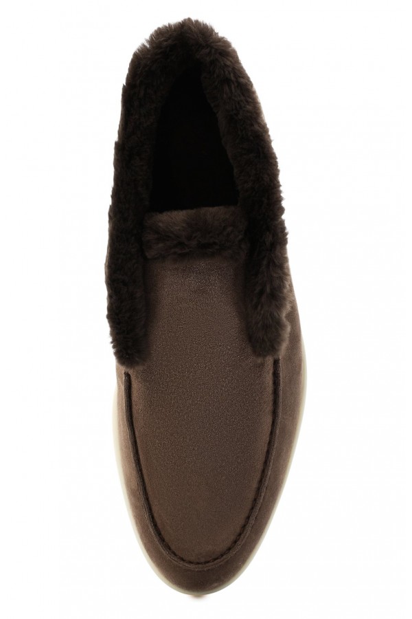 Замшевые ботинки Open Winter Walk кофейные
