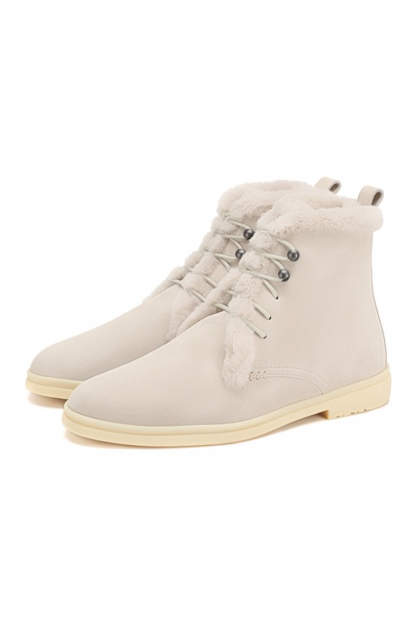 Замшевые ботинки Ylvi Walk белые