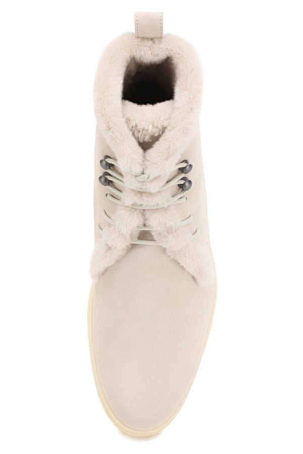 Замшевые ботинки Ylvi Walk белые