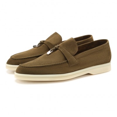 Замшевые лоферы Summer Charms Walk оливковые