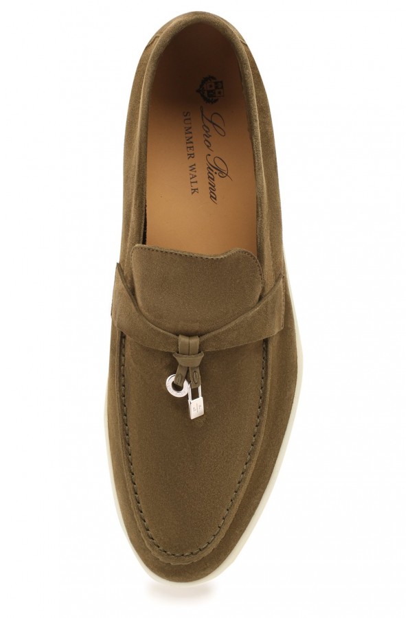 Замшевые лоферы Summer Charms Walk оливковые