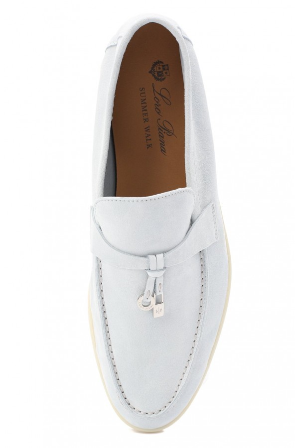 Замшевые лоферы Summer Charms Walk белые