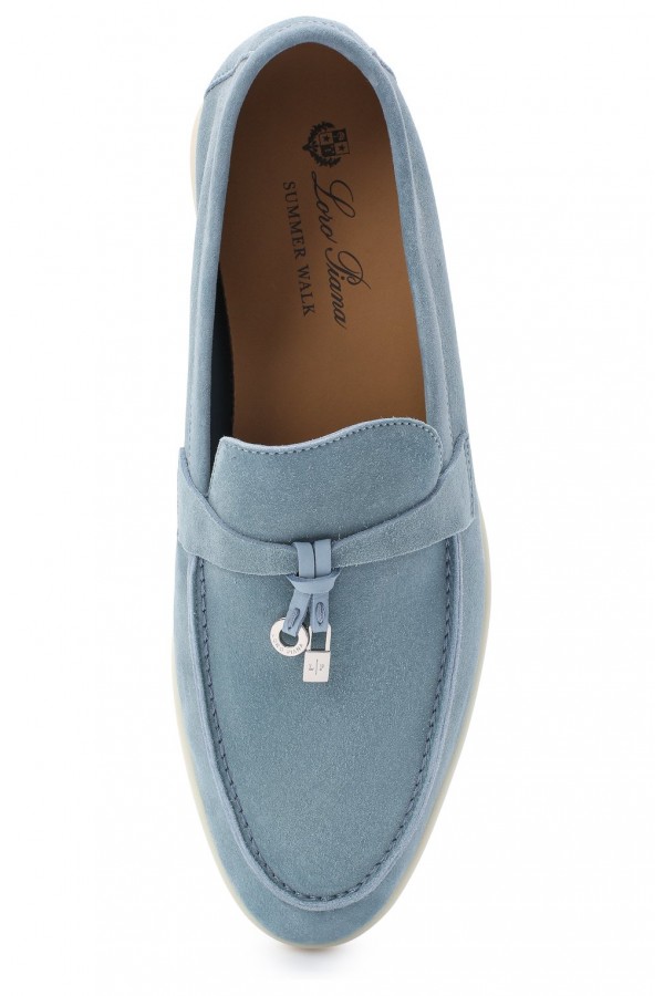 Замшевые лоферы Summer Charms Walk серо-голубые