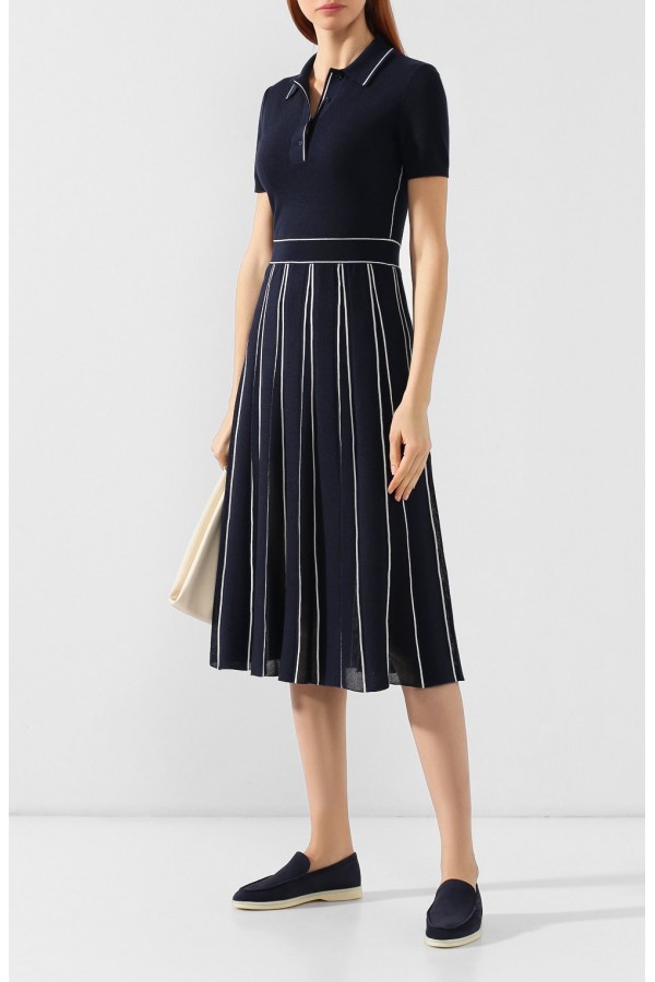 Замшевые лоферы Summer Walk серо-синие