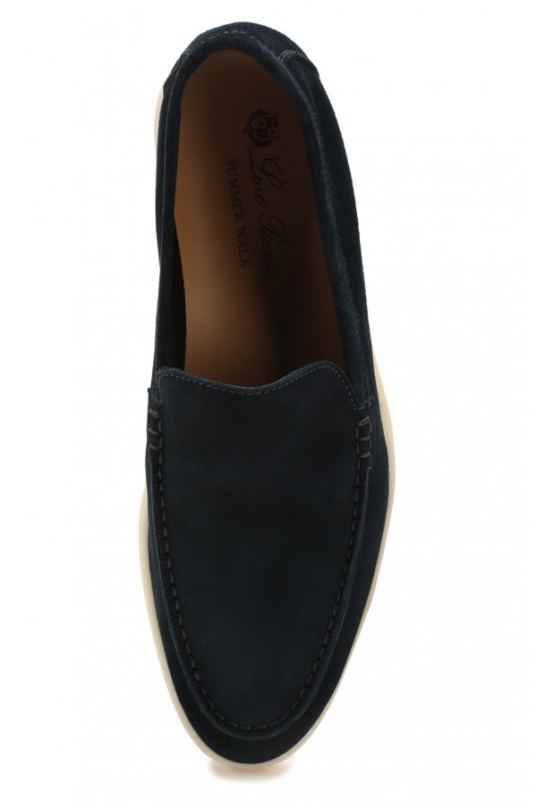 Замшевые лоферы Summer Walk темно-синие