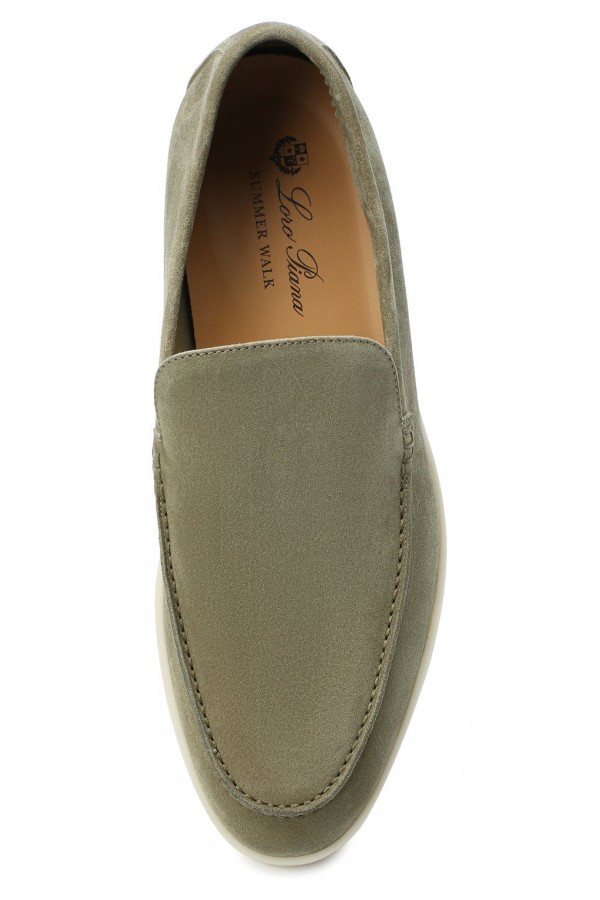 Замшевые лоферы Summer Walk оливковые
