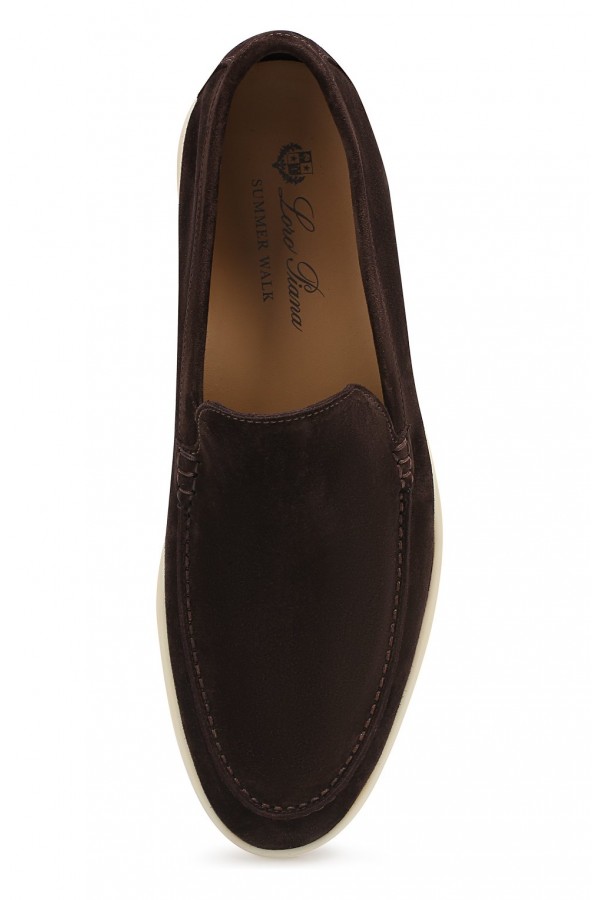 Замшевые лоферы Summer Walk темно-коричневые