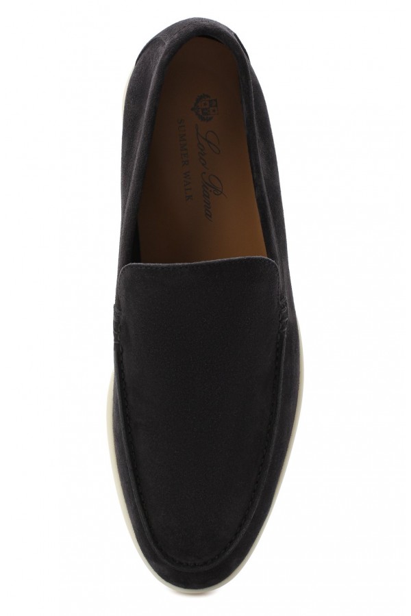 Замшевые лоферы Summer Walk темно-серые